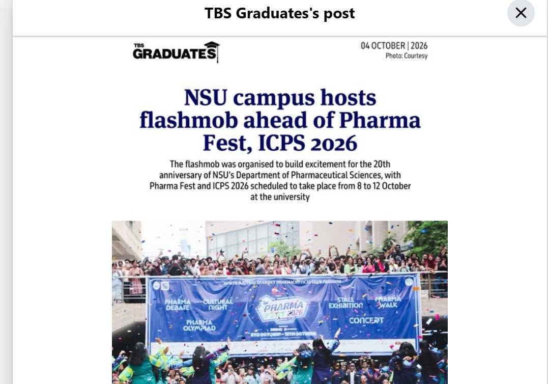 TBS Graduates social feature on Pharma Fest and ICPS 2026